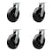 Service Caster 12'' Extra Heavy Duty Phenolic Wheel Swivel Caster Set with 2 Swivel Locks, 4PK CRAN-SCC-KP92S1230-PHR-BSL-2-S-2 - alternate 1